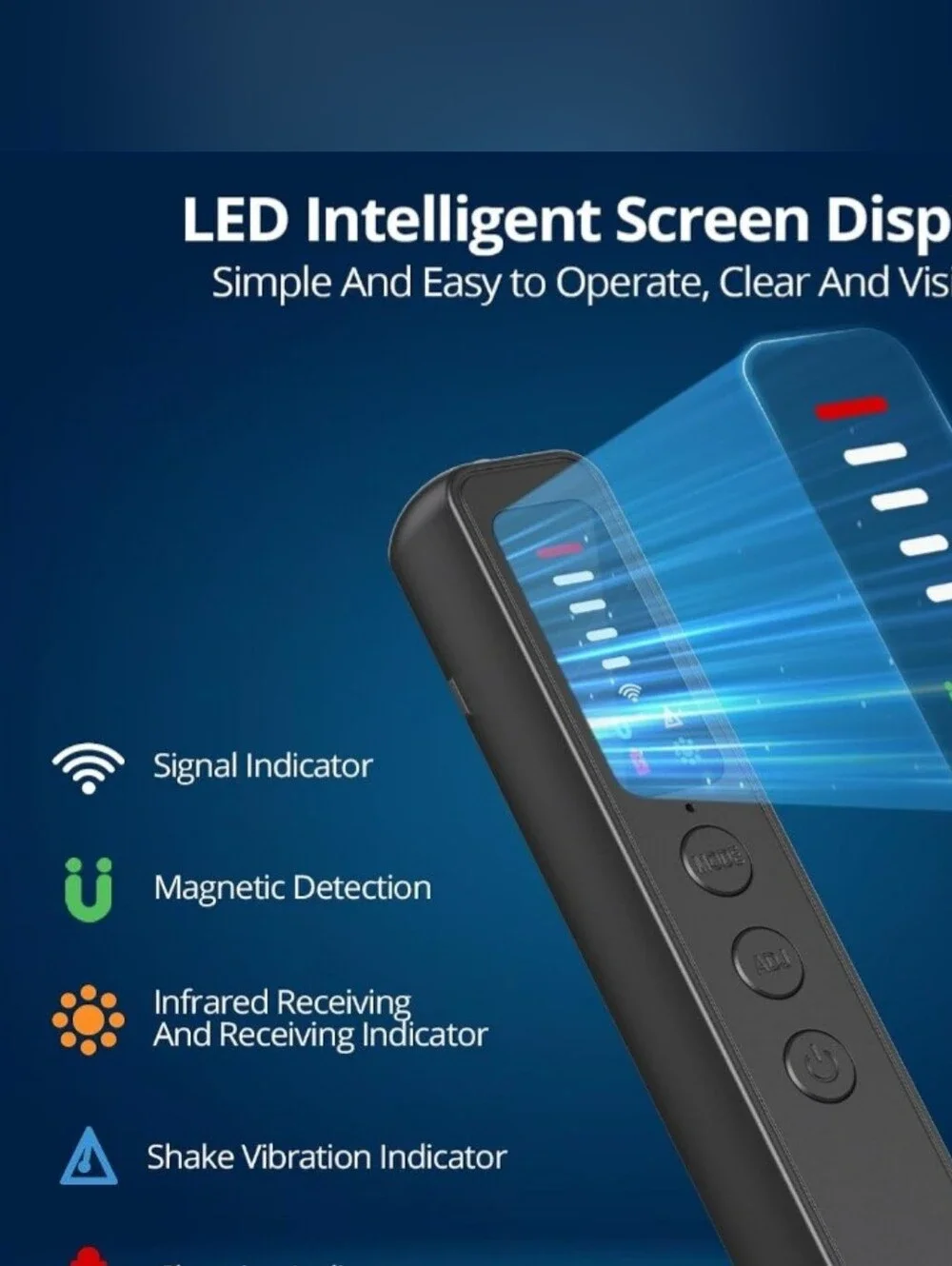Black Hidden Devices Detector S502 - Portable Signal & Camera Finder - Travel